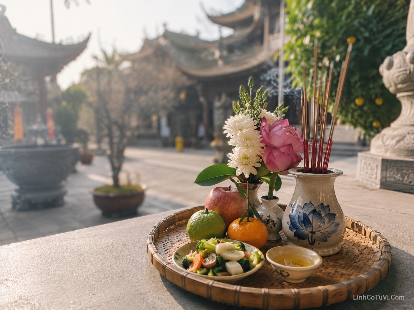 Đi chùa ngày rằm mùng một nên chuẩn bị gì cho đúng tâm