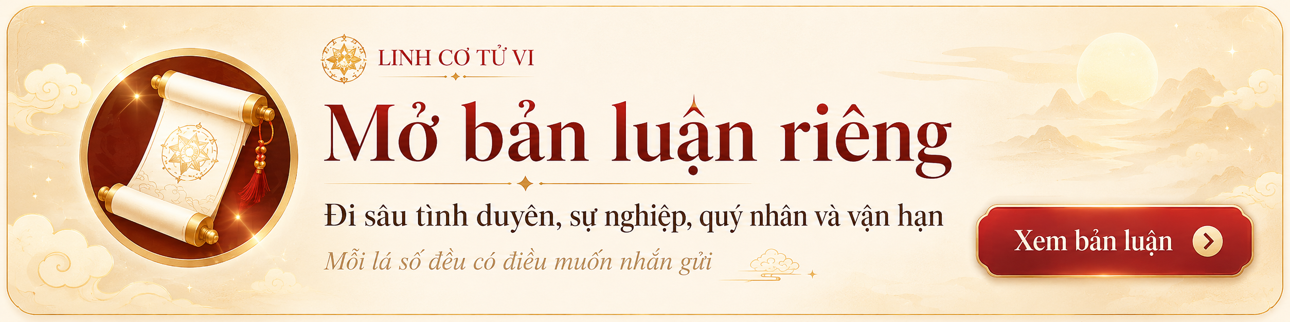 Mở bản luận riêng - đi sâu tình duyên, sự nghiệp, quý nhân và vận hạn